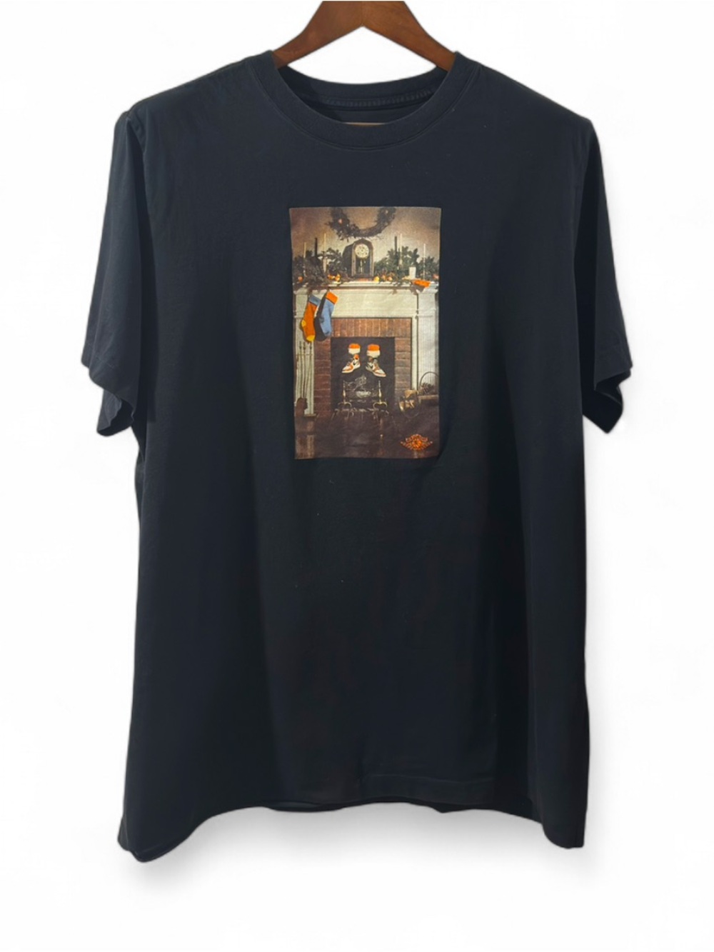 Air Jordan Holiday Print Black Graphic T-Shirt Size Men’s XL